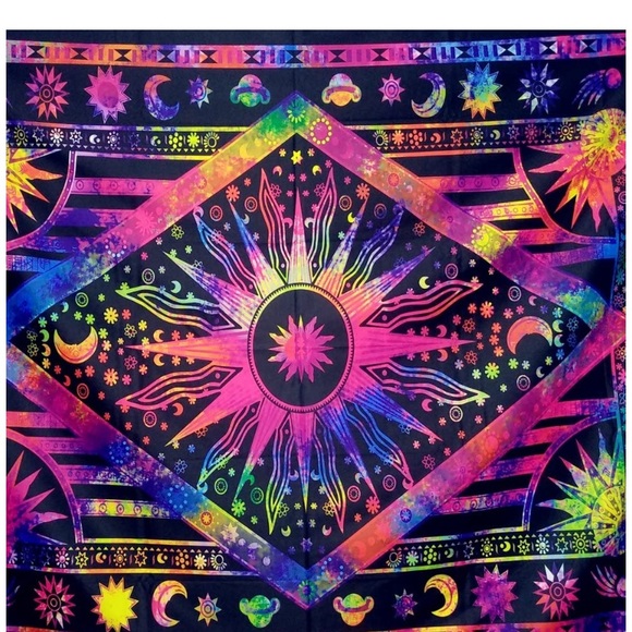 XL Sun and Moon Tapestry Bohemian Stars Planet - Picture 2 of 6